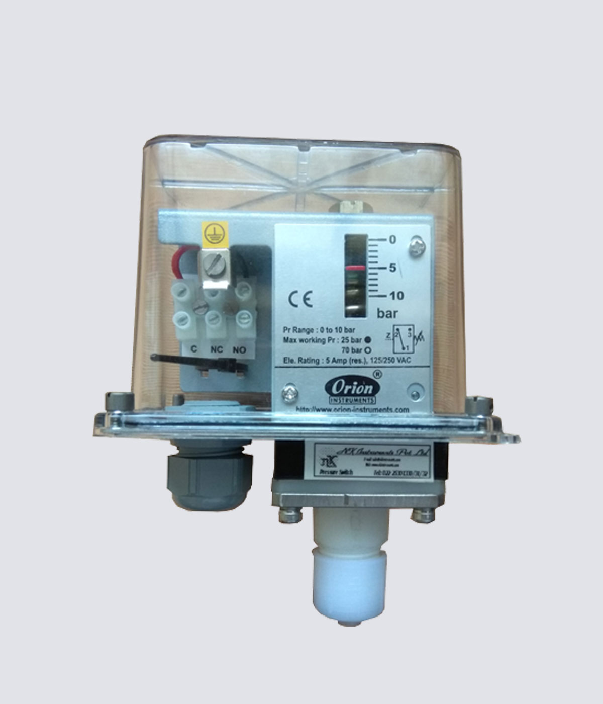 PTFE coated High range Pressure switch Mz series