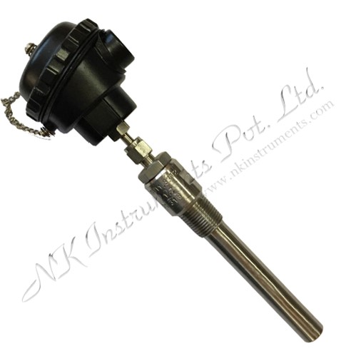 RTD with Adjustable Ferrule nut Connection with Thermowell