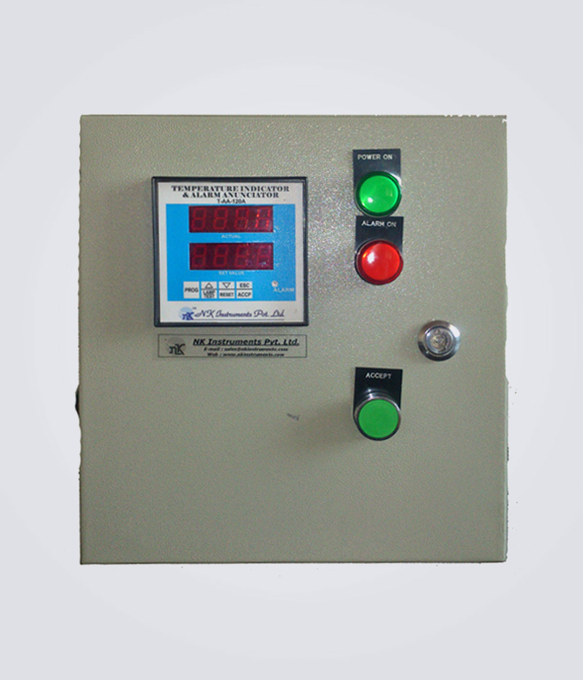 	Panel for Temperature Control and Annunciation